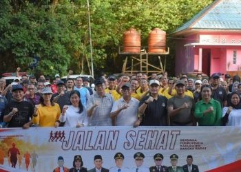 Sinergitas Forkopimda Bangka Barat Gelar Jalan Sehat di Tahura Bukit Menumbing